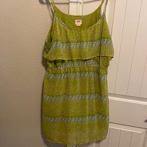 XL Mossimo Green Floral Dress